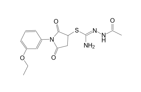 1-(3-ethoxyphenyl)-2,5-dioxo-3-pyrrolidinyl N'-acetylhydrazonothiocarbamate