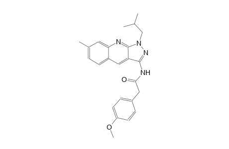 N-(1-isobutyl-7-methyl-1H-pyrazolo[3,4-b]quinolin-3-yl)-2-(4-methoxyphenyl)acetamide