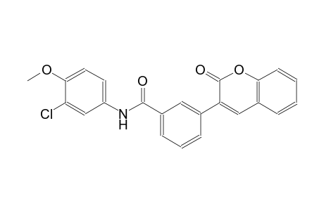 N-(3-chloro-4-methoxyphenyl)-3-(2-oxo-2H-chromen-3-yl)benzamide