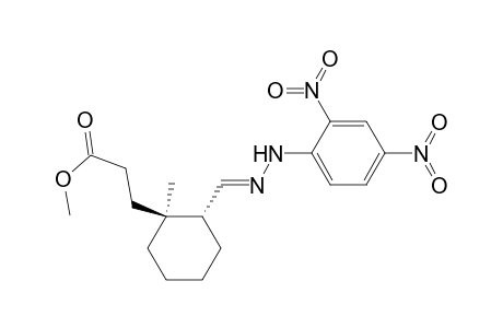 Cyclohexanepropanoic acid, 2-[[(2,4-dinitrophenyl)hydrazono]methyl]-1-methyl-, methyl ester, trans-(.+-.)-