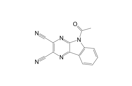 5H-Pyrazino[2,3-b]indole-2,3-dicarbonitrile, 5-acetyl-