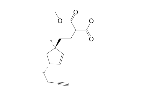 trans-3-Methyl-3-(3,3-di(methoxycarbonyl)propyl)-5-(3-butynyl]cyclopent-1-ene