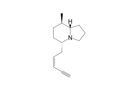 (5S,8R,8aS)-8-methyl-5-[(Z)-pent-2-en-4-ynyl]indolizidine