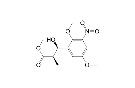 Benzenepropanoic acid, .beta.-hydroxy-2,5-dimethoxy-.alpha.-methyl-3-nitro-, methyl ester, [R-(R*,R*)]-