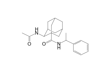 2-Acetamidoadamantane-1-carboxamide, N-(1-phenylethyl)-