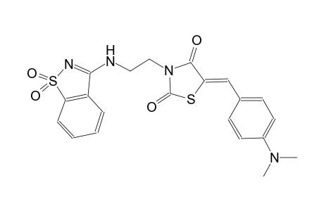 2,4-thiazolidinedione, 5-[[4-(dimethylamino)phenyl]methylene]-3-[2-[(1,1-dioxido-1,2-benzisothiazol-3-yl)amino]ethyl]-, (5Z)-
