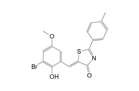 (5Z)-5-(3-bromo-2-hydroxy-5-methoxybenzylidene)-2-(4-methylphenyl)-1,3-thiazol-4(5H)-one