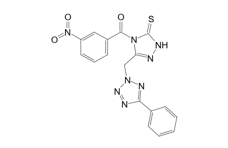 (3-nitrophenyl)-[3-[(5-phenyl-1,2,3,4-tetrazol-2-yl)methyl]-5-sulfanylidene-1H-1,2,4-triazol-4-yl]methanone