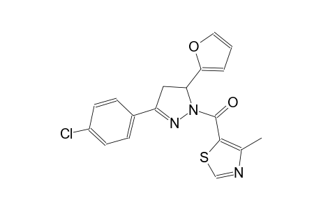 5-{[3-(4-chlorophenyl)-5-(2-furyl)-4,5-dihydro-1H-pyrazol-1-yl]carbonyl}-4-methyl-1,3-thiazole