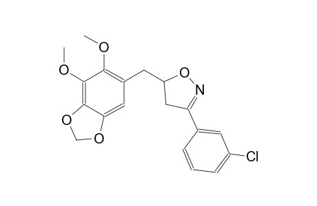 isoxazole, 3-(3-chlorophenyl)-5-[(6,7-dimethoxy-1,3-benzodioxol-5-yl)methyl]-4,5-dihydro-