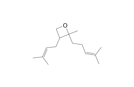 2-Methyl-3-(3-methyl-2-butenyl)-2-(4-methyl-3-pentenyl)oxetane