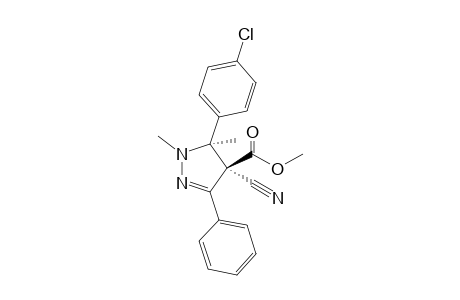 (4R,5S)-5-(4-Chloro-phenyl)-4-cyano-1,5-dimethyl-3-phenyl-4,5-dihydro-1H-pyrazole-4-carboxylic acid methyl ester