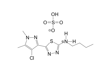 N-butyl-5-(4-chloro-1,5-dimethyl-1H-pyrazol-3-yl)-1,3,4-thiadiazol-2-aminium hydrogen sulfate