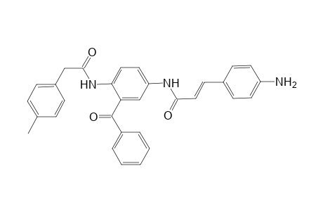 (E)-3-(4-aminophenyl)-N-[3-benzoyl-4-[[2-(4-methylphenyl)-1-oxoethyl]amino]phenyl]-2-propenamide