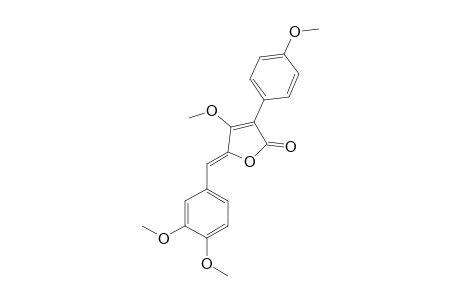 5-(3',4'-DIMETHOXYPHENYL)-METHYLENE-4-METHOXY-3-(4''-METHOXYPHENYL)-FURAN-2(5H)-ONE