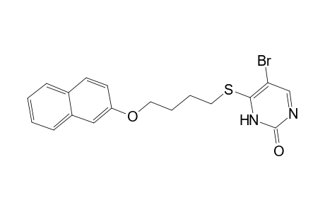 5-Bromo-4-([4-(2-naphthyloxy)butyl]sulfanyl)-2(1H)-pyrimidinone