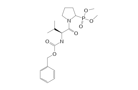 Dimethyl N-(benzyloxycarbonyl)-L-valyl-(2-decarboxy-DL-prolin-2-yl)phosphonate