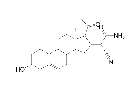1H-Cyclopenta[a]phenanthrene-16-acetamide, 17-acetyl-.alpha.-cyano-2,3,4,7,8,9,10,11,12,13,14,15,16,17-tetradecahydro-3-hydroxy-10,13-dimethyl-
