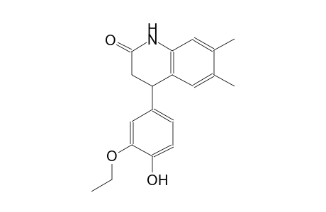2(1H)-quinolinone, 4-(3-ethoxy-4-hydroxyphenyl)-3,4-dihydro-6,7-dimethyl-