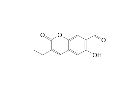 3-Ethyl-6-hydroxy-2-keto-chromene-7-carbaldehyde