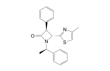 (+)-(3S.4R,1'R)-4-(4-Methylthiazol-2-yl)-3-phenyl-1-(1-phenylethyl)-azetidin-2-one