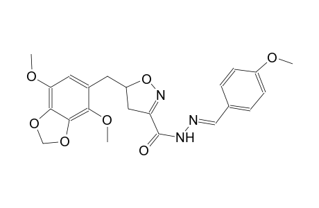 3-isoxazolecarboxylic acid, 5-[(4,7-dimethoxy-1,3-benzodioxol-5-yl)methyl]-4,5-dihydro-, 2-[(E)-(4-methoxyphenyl)methylidene]hydrazide