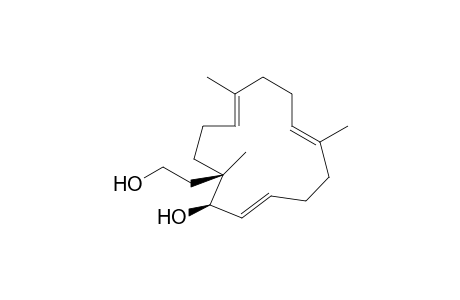 (1R,2E,6E,10E,14S)-14-(2-hydroxyethyl)-6,10,14-trimethyl-1-cyclotetradeca-2,6,10-trienol
