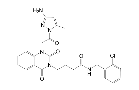4-(1-[2-(3-amino-5-methyl-1H-pyrazol-1-yl)-2-oxoethyl]-2,4-dioxo-1,4-dihydro-3(2H)-quinazolinyl)-N-(2-chlorobenzyl)butanamide