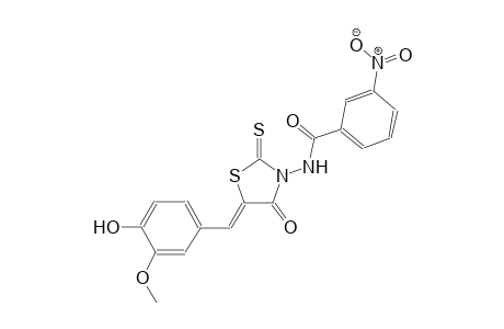 N-[(5Z)-5-(4-hydroxy-3-methoxybenzylidene)-4-oxo-2-thioxo-1,3-thiazolidin-3-yl]-3-nitrobenzamide