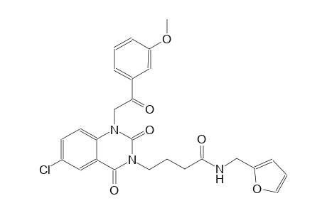 4-(6-chloro-1-[2-(3-methoxyphenyl)-2-oxoethyl]-2,4-dioxo-1,4-dihydro-3(2H)-quinazolinyl)-N-(2-furylmethyl)butanamide