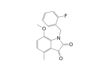 1-(2-fluorobenzyl)-7-methoxy-4-methyl-1H-indole-2,3-dione