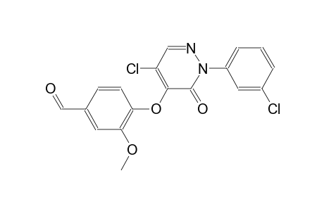 4-{[5-chloro-2-(3-chlorophenyl)-3-oxo-2,3-dihydro-4-pyridazinyl]oxy}-3-methoxybenzaldehyde