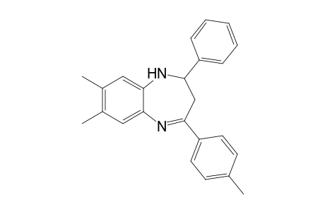 2-Phenyl-4-(p-tolyl)-7,8-dimethyl-2,3-dihydro-1H-[1,5]-benzodiazepine