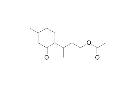 Cyclohexanone, 2-[3-(acetyloxy)-1-methylpropyl]-5-methyl-