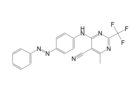 4-methyl-6-{4-[(E)-phenyldiazenyl]anilino}-2-(trifluoromethyl)-5-pyrimidinecarbonitrile