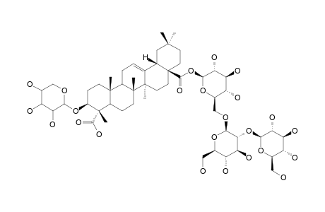 SAPONARIOSIDE-M;3-O-BETA-D-GLUCOPYRANOSYLGYPSOGENIC-ACID-28-O-BETA-D-GLUCOPYRANOSYL-(1->2)-BETA-D-GLUCOPYRANOSYL-(1->6)-BETA-D-GLUCOPYRANOSIDE