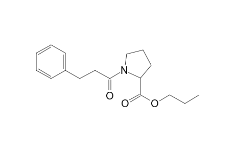 L-Proline, N-(3-phenylpropionyl)-, propyl ester