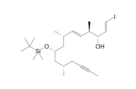 (1E,3R,4R,5E,7S,9S,11S)-9-((tert-Butyldimethylsilyl)oxy)-1-iodo-4,7,11-trimethylpentadeca-1,5-dien-13-yn-3-ol