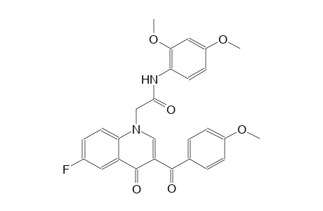 1-quinolineacetamide, N-(2,4-dimethoxyphenyl)-6-fluoro-1,4-dihydro-3-(4-methoxybenzoyl)-4-oxo-