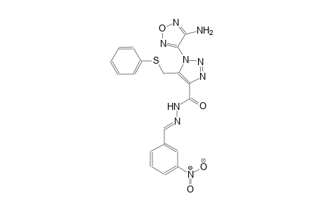 1-(4-amino-1,2,5-oxadiazol-3-yl)-N'-[(E)-(3-nitrophenyl)methylidene]-5-[(phenylsulfanyl)methyl]-1H-1,2,3-triazole-4-carbohydrazide