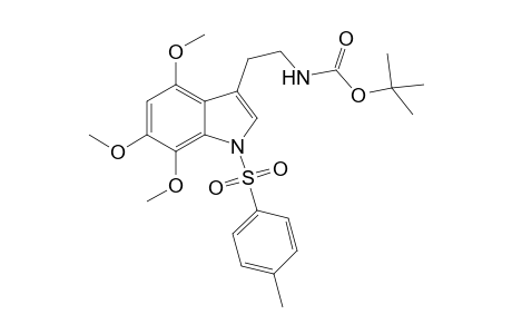 N-[2-(4,6,7-trimethoxy-1-tosyl-indol-3-yl)ethyl]carbamic acid tert-butyl ester