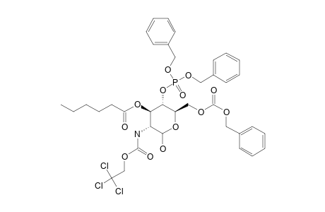 6-O-(BENZYLOXYCARBONYL)-4-O-[BIS-(BENZYLOXY)-PHOSPHORYL]-2-DEOXY-3-O-HEXANOYL-2-[[(2,2,2-TRICHLOROETHOXY)-CARBONYL]-AMINO]-D-GLUCOPYRANOSIDE