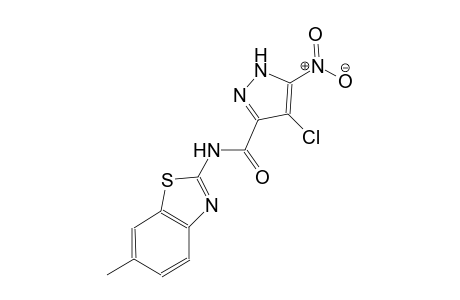 4-chloro-N-(6-methyl-1,3-benzothiazol-2-yl)-5-nitro-1H-pyrazole-3-carboxamide