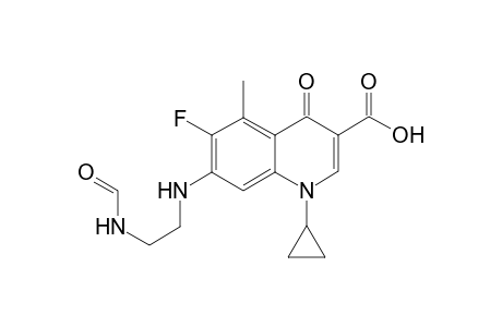 1-Cyclopropyl-1,4-dihydro-6-fluoro-5-methyl-7-[2-(formylamidoethyl)amino]-4-oxo-3-quinolinecarboxylic acid