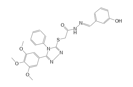 acetic acid, [[4-phenyl-5-(3,4,5-trimethoxyphenyl)-4H-1,2,4-triazol-3-yl]thio]-, 2-[(E)-(3-hydroxyphenyl)methylidene]hydrazide
