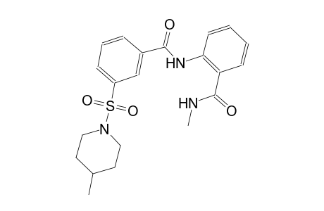 benzamide, N-methyl-2-[[3-[(4-methyl-1-piperidinyl)sulfonyl]benzoyl]amino]-
