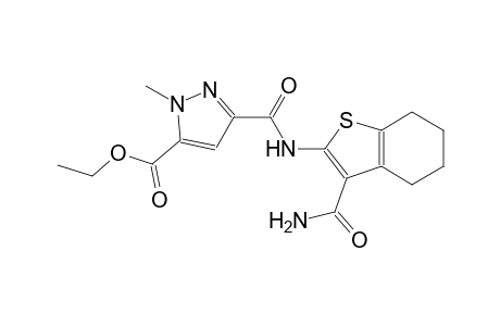 ethyl 3-({[3-(aminocarbonyl)-4,5,6,7-tetrahydro-1-benzothien-2-yl]amino}carbonyl)-1-methyl-1H-pyrazole-5-carboxylate