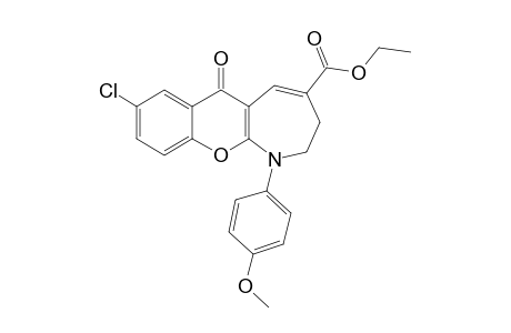 N-PARA-METHOXYPHENYL-2,3-DIHYDRO-4-ETHOXYCARBONYL-8-CHLORO-CHROMANO-[2,3-B]-AZEPINE-6-ONE