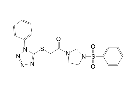 5-({2-oxo-2-[3-(phenylsulfonyl)-1-imidazolidinyl]ethyl}sulfanyl)-1-phenyl-1H-tetraazole