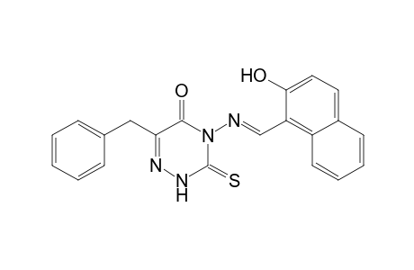 6-Benzyl-4-((2-hydroxynaphthalen-1-yl)methyleneamino)-3-mercapto-1,2,4-triazin-5(4H)-one